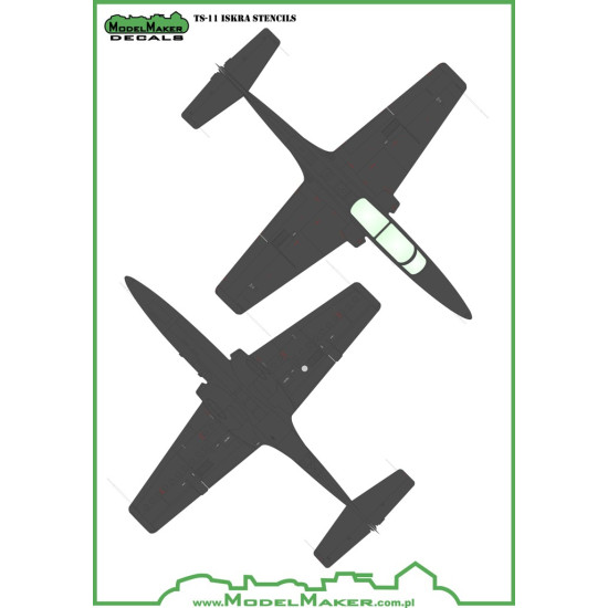 ModelMaker 1/72 D72041 TS-11 Iskra - stencils Aircraft Decal ModelMaker 1/72 D72041 TS-11 Iskra - stencils Aircraft Decal