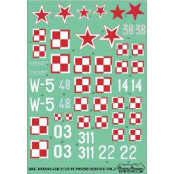ModelMaker 1/72 D72050 Yak-1/7/9 in Polish service vol.2 Aircraft Decal