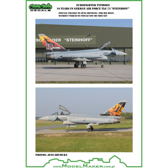 ModelMaker 1/72 D72051A Eurofighter Typhoon 10 Years German AF TLG 73 Steinhoff ModelMaker 1/72 D72051A Eurofighter Typhoon 10 Years German AF TLG 73 Steinhoff