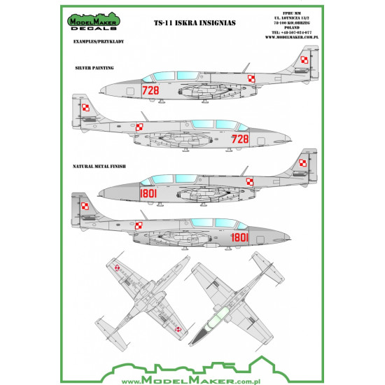 ModelMaker 1/72 D72067 TS-11 Iskra insignias Aircraft Decal ModelMaker 1/72 D72067 TS-11 Iskra insignias Aircraft Decal