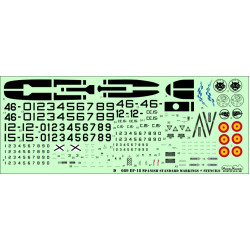 ModelMaker 1/72 D72089 F/A-18 Spain Standart Markings + Stencils Aircraft Decal