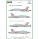 ModelMaker 1/72 D72089 F/A-18 Spain Standart Markings + Stencils Aircraft Decal ModelMaker 1/72 D72089 F/A-18 Spain Standart Markings + Stencils Aircraft Decal