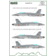 ModelMaker 1/72 D72089 F/A-18 Spain Standart Markings + Stencils Aircraft Decal ModelMaker 1/72 D72089 F/A-18 Spain Standart Markings + Stencils Aircraft Decal