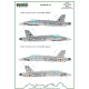 ModelMaker 1/72 D72089 F/A-18 Spain Standart Markings + Stencils Aircraft Decal ModelMaker 1/72 D72089 F/A-18 Spain Standart Markings + Stencils Aircraft Decal