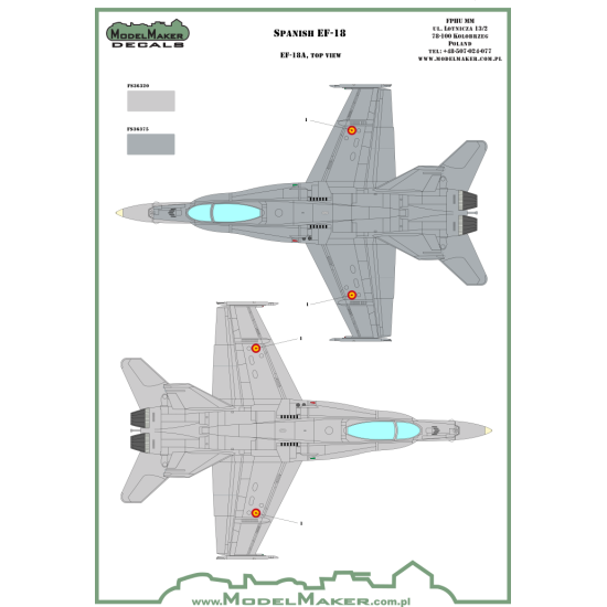 ModelMaker 1/72 D72089 F/A-18 Spain Standart Markings + Stencils Aircraft Decal ModelMaker 1/72 D72089 F/A-18 Spain Standart Markings + Stencils Aircraft Decal