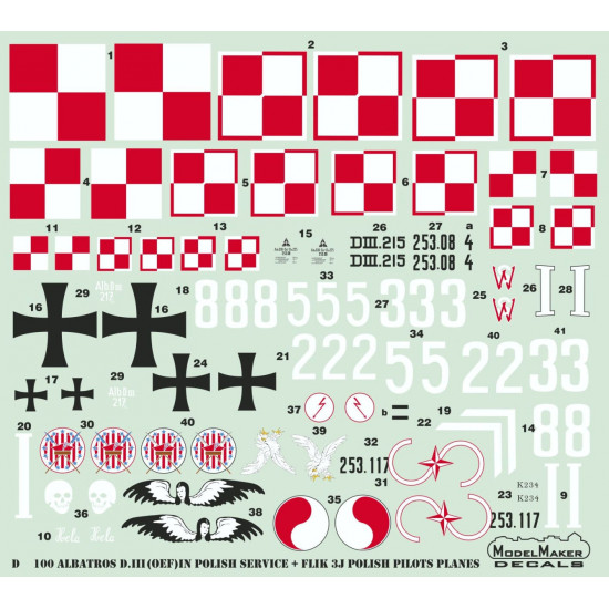 ModelMaker 1/72 D72100 Albatros DIII (OEF) in Polish Service + Flik 3J pilots ModelMaker 1/72 D72100 Albatros DIII (OEF) in Polish Service + Flik 3J pilots