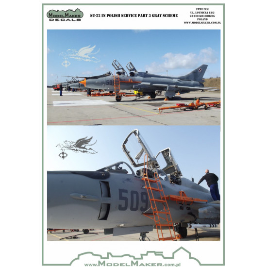 ModelMaker 1/72 D72108 Su-22 in Polish service part 3 gray scheme Aircraft Decal ModelMaker 1/72 D72108 Su-22 in Polish service part 3 gray scheme Aircraft Decal