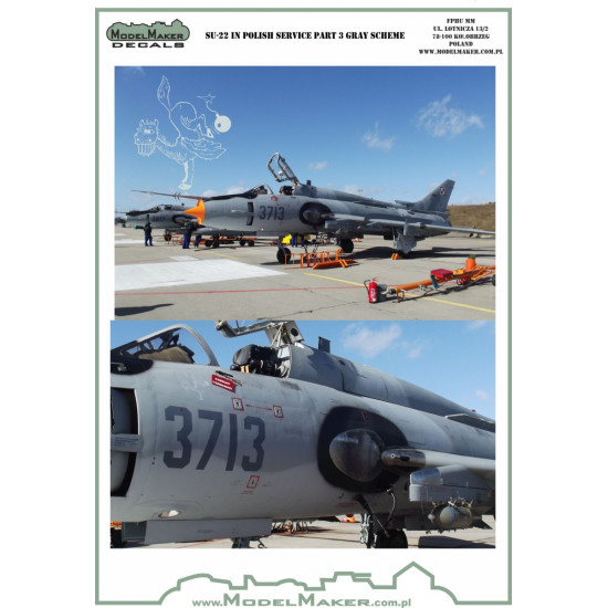 ModelMaker 1/72 D72108 Su-22 in Polish service part 3 gray scheme Aircraft Decal ModelMaker 1/72 D72108 Su-22 in Polish service part 3 gray scheme Aircraft Decal