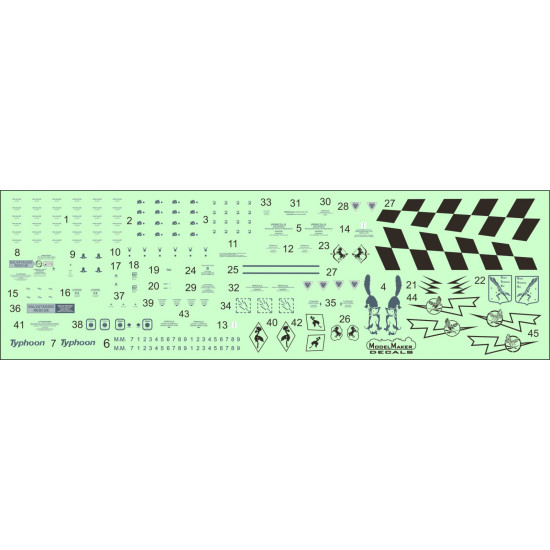 ModelMaker 1/72 D72140 Apennine Eurofighters generic set Aircraft Decal ModelMaker 1/72 D72140 Apennine Eurofighters generic set Aircraft Decal