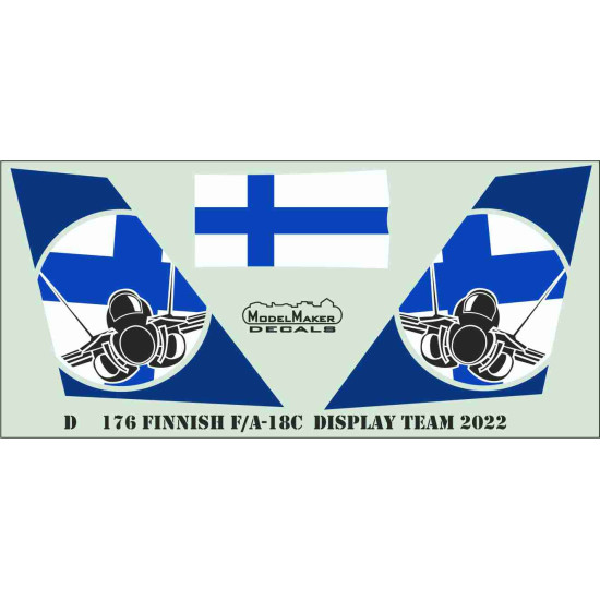 ModelMaker 1/72 D72177 Finnish F/A-18C Display Team 2022 Aircraft Decal