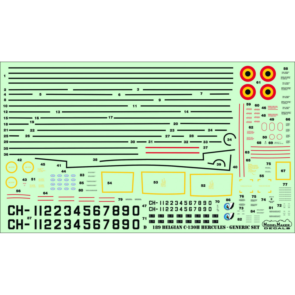 ModelMaker 1/72 D72190 Belgian C-130 Hercules 50 years in service ...