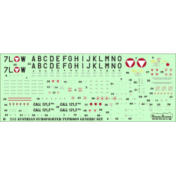 ModelMaker 1/72 D72213 Austrian Eurofighter Typhoon generic set Aircraft Decal