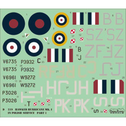 ModelMaker 1/72 D72219 Hawker Hurricane Mk.I in Polish service part 1 Decal