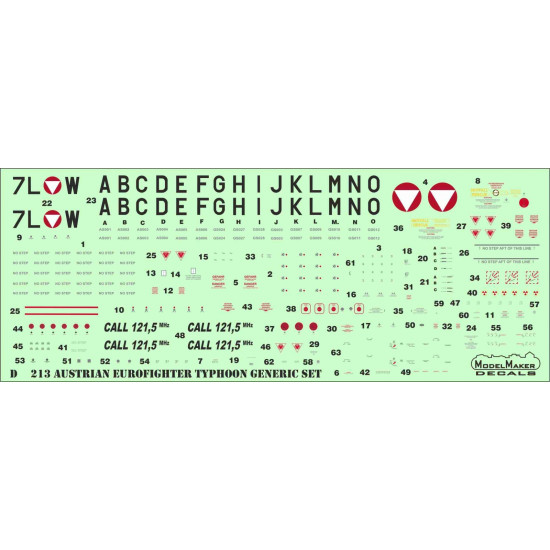 ModelMaker 1/72 D72231 Austrian Eurofighter Typhoon Combat Display 2024 Decal