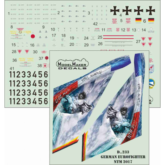 ModelMaker 1/72 D72233 German Eurofighter NATO Tiger Meet 2017 Aircraft Decal ModelMaker 1/72 D72233 German Eurofighter NATO Tiger Meet 2017 Aircraft Decal