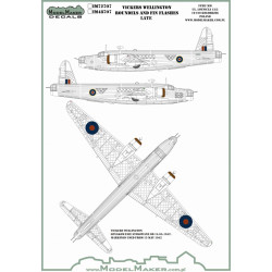 ModelMaker 1/72 IM48707 Vickers Wellington Roundels and Fin Flashes LATE Mask