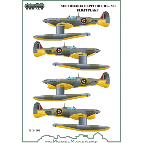 ModelMaker 45681 MD24068 Spitfire Floatplane Masks fot 1/24 Trumpeter model Mask