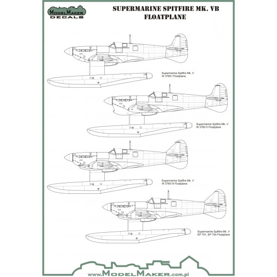 ModelMaker 45681 MD24068 Spitfire Floatplane Masks fot 1/24 Trumpeter model Mask