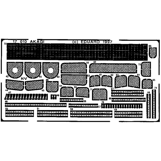 Eduard 17010 1/700 Akagi 1/700 Photo-Etched for Ships Photo etched set