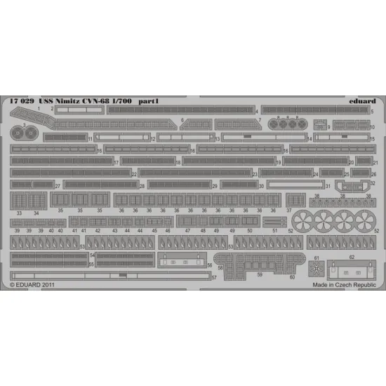 Eduard 17029 1/700 USS Nimitz CVN-68 1/700 Photo-Etched for Ships Photo etched set Eduard 17029 1/700 USS Nimitz CVN-68 1/700 Photo-Etched for Ships Photo etched set