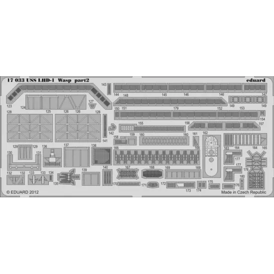 Eduard 17033 1/700 USS Wasp LHD-1 1/700 Photo-Etched for Ships Photo etched set