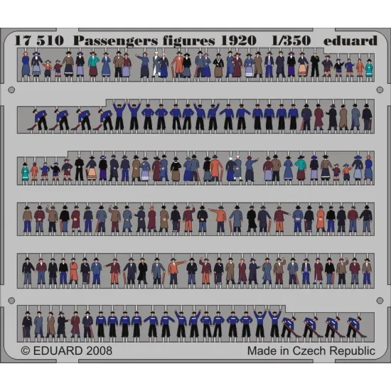 Eduard 17510 1/350 Passengers Figures 1920 0 Photo-Etched for Ships Photo etched set