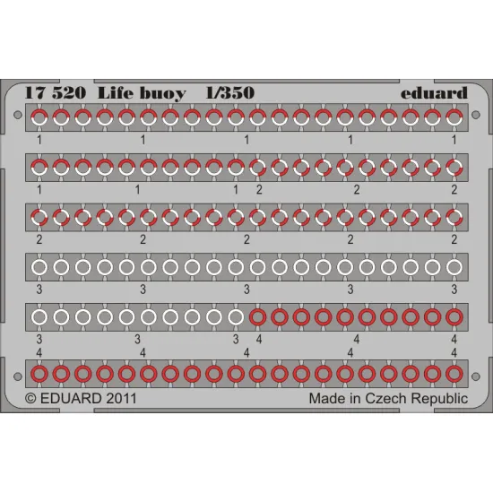 Eduard 17520 1/350 Life buoy 0 Photo-Etched for Ships Photo etched set