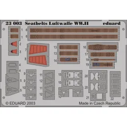 Eduard 23003 1/24 Seatbelts Luftwaffe WWII Photo-Etched for Aircraft Photo etched set