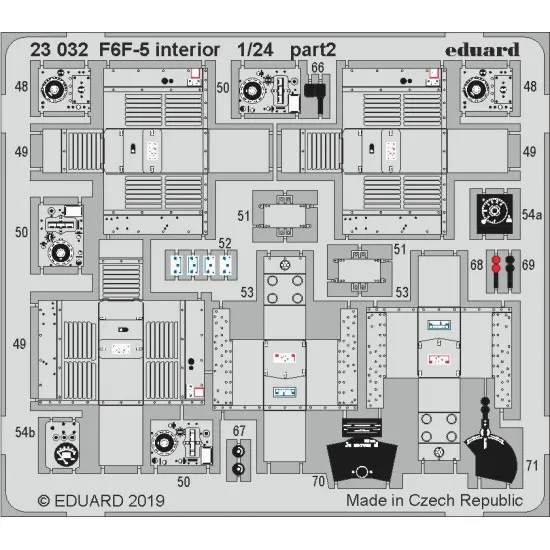 Eduard 23032 1/24 F6F-5 interior Photo-Etched for Aircraft Photo etched set