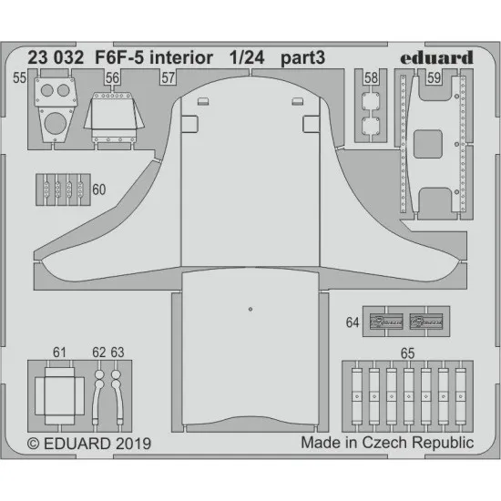 Eduard 23032 1/24 F6F-5 interior Photo-Etched for Aircraft Photo etched set