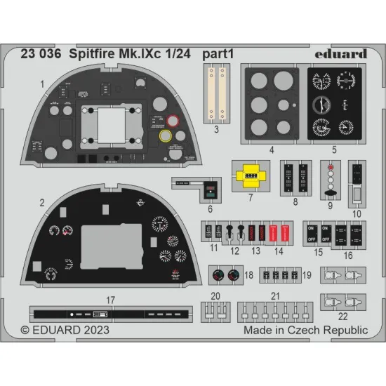 Eduard 23036 1/24 Spitfire Mk.IXc Photo-Etched for Aircraft Photo etched set