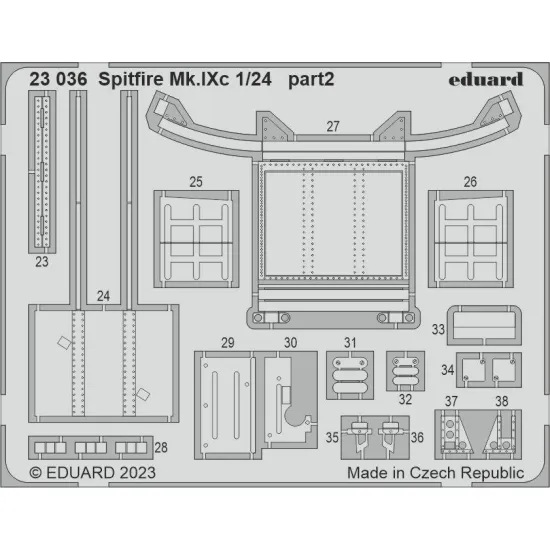Eduard 23036 1/24 Spitfire Mk.IXc Photo-Etched for Aircraft Photo etched set