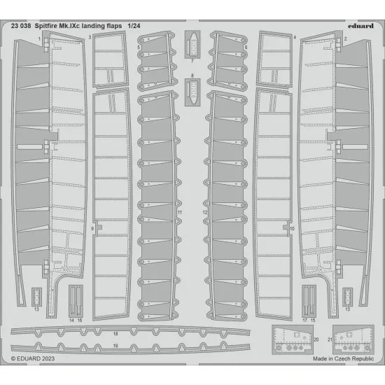 Eduard 23038 1/24 Spitfire Mk.IXc landing flaps Photo-Etched for Aircraft Photo etched set