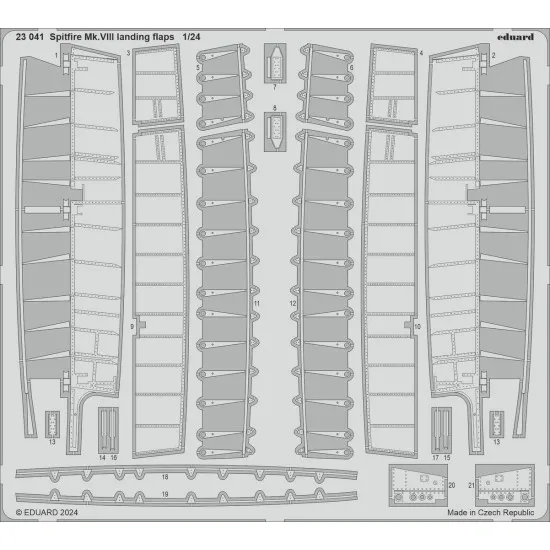 Eduard 23041 1/24 Spitfire Mk.VIII Landing Flaps AIRFIX Photo-Etched for Aircraft