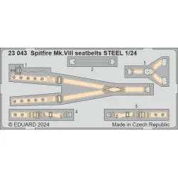 Eduard 23043 1/24 Spitfire Mk.VIII Seatbelts STEEL AIRFIX Photo-Etched for Aircraft