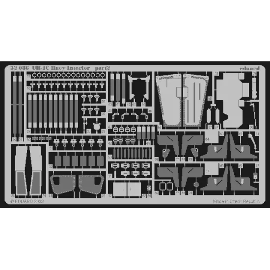Eduard 32086 1/35 UH-1C interior Photo-Etched for Aircraft Photo etched set