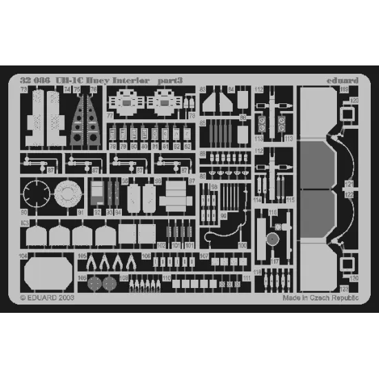 Eduard 32086 1/35 UH-1C interior Photo-Etched for Aircraft Photo etched set