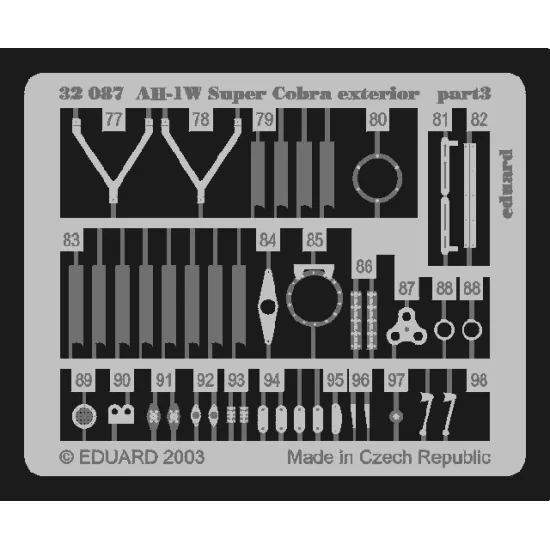 Eduard 32087 1/35 AH-1W exterior Photo-Etched for Aircraft Photo etched set