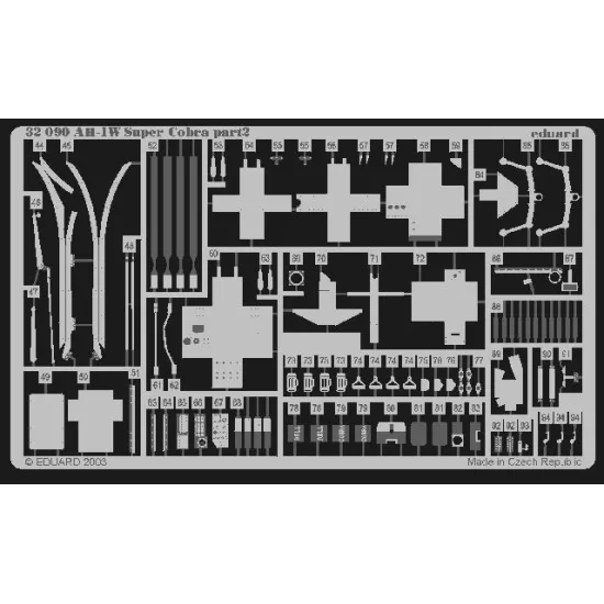 Eduard 32090 1/35 AH-1W interior Photo-Etched for Aircraft Photo etched set
