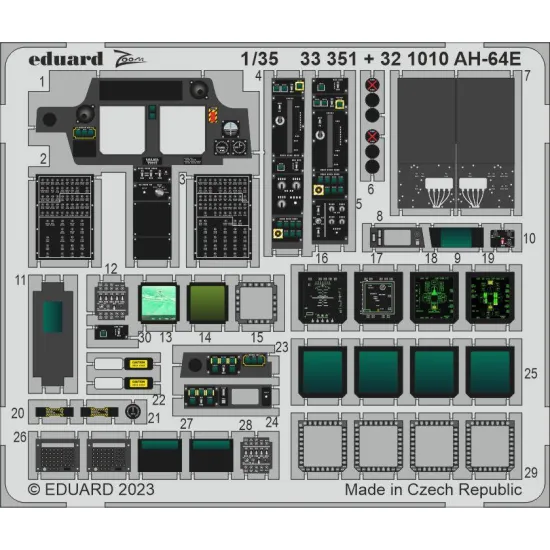 Eduard 321010 1/35 AH-64E Photo-Etched for Aircraft Photo etched set