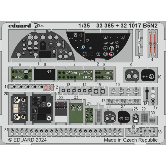 Eduard 321017 1/35 B5N2 Photo-Etched for Aircraft Photo etched set