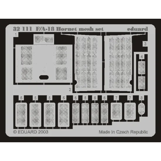 Eduard 32111 1/32 F-18 mesh set Photo-Etched for Aircraft Photo etched set