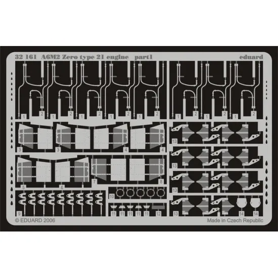 Eduard 32161 1/32 A6M2 Zero type 21 engine Photo-Etched for Aircraft Photo etched set