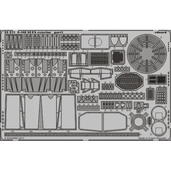 Eduard 32271 1/32 F-16I SUFA exterior Photo-Etched for Aircraft Photo etched set