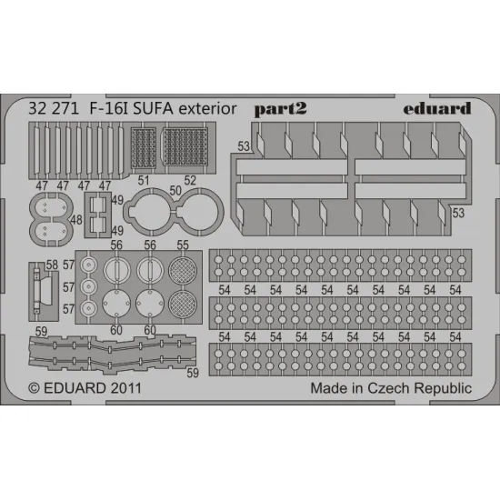 Eduard 32271 1/32 F-16I SUFA exterior Photo-Etched for Aircraft Photo etched set
