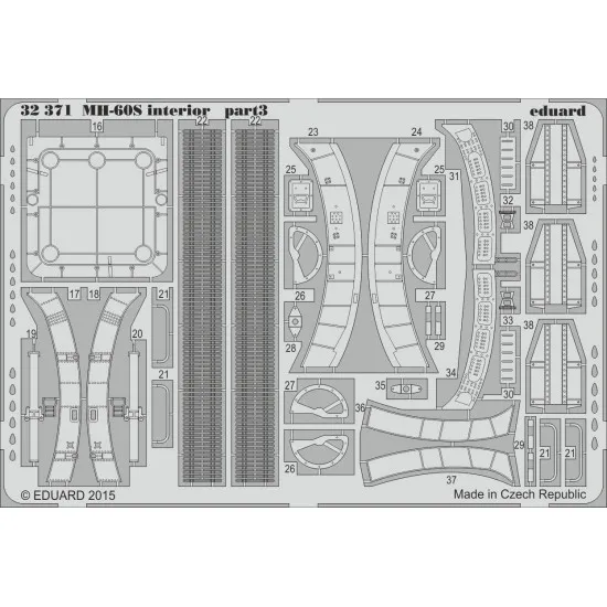 Eduard 32371 1/35 MH-60S interior Photo-Etched for Aircraft Photo etched set