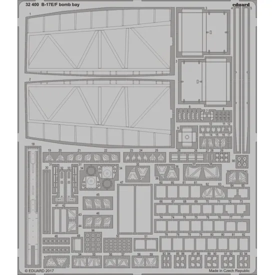 Eduard 32400 1/32 B-17E/F bomb bay Photo-Etched for Aircraft Photo etched set