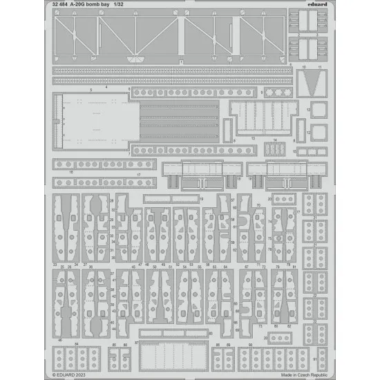 Eduard 32484 1/32 A-20G bomb bay Photo-Etched for Aircraft Photo etched set