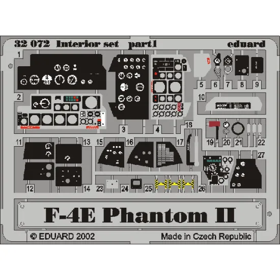 Eduard 32503 1/32 F-4E interior Photo-Etched for Aircraft Photo etched set