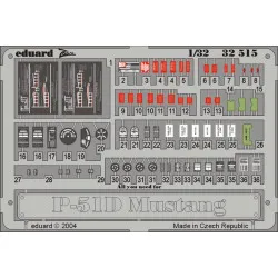 Eduard 32515 1/32 P-51D placards Photo-Etched for Aircraft Photo etched set